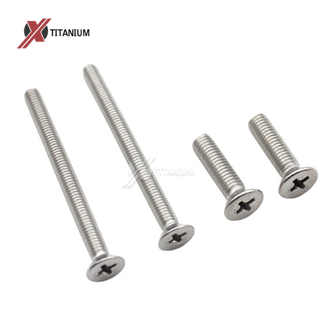 DIN965 Titanium Cross Recessed Countersunk Head screws
